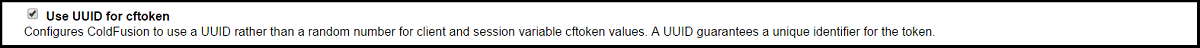 Use UUID for cftoken