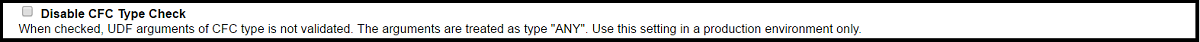 Disable CFC Type Check