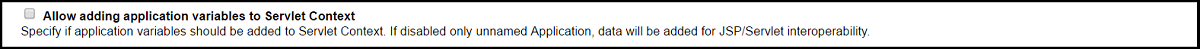 Allow adding application variables to Servlet Context 