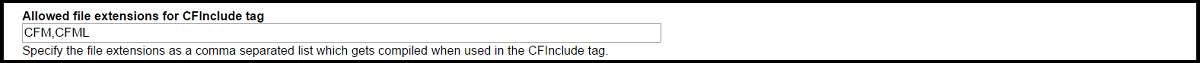 Allowed file extensions for CFInclude tag
