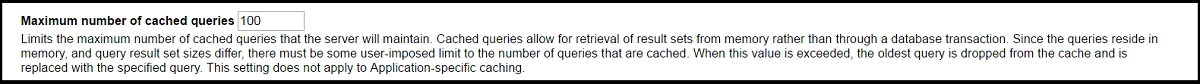 Number cached queries