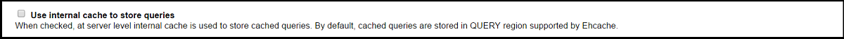 Use internal cache for queries