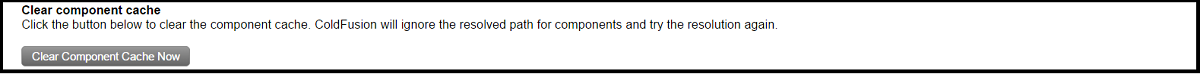 Clear Component cache