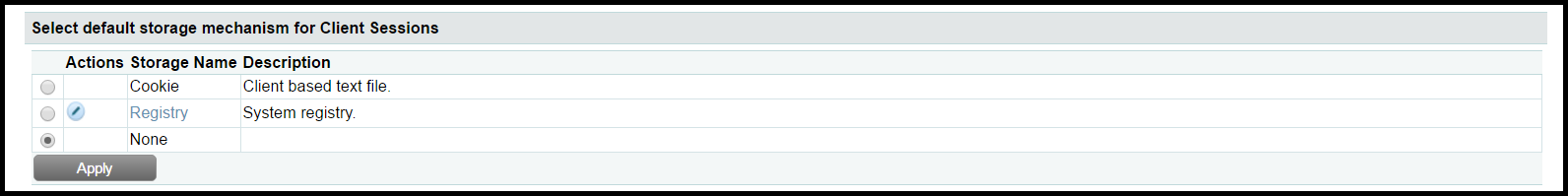 Client Variable Storage