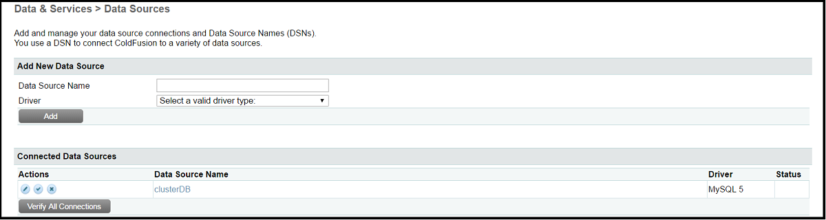 ColdFusion DSN