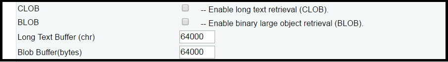 ColdFusion Administrator Blob Clob