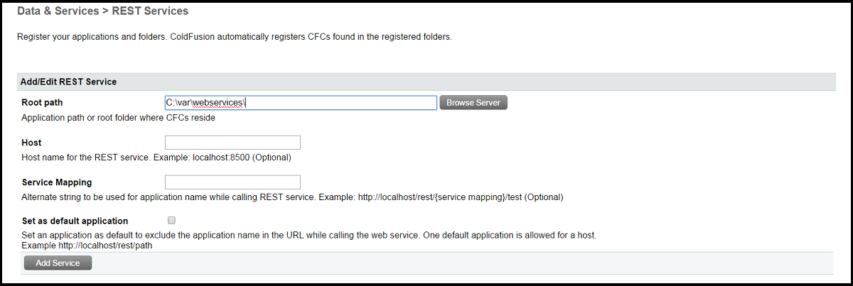 ColdFusion REST Services