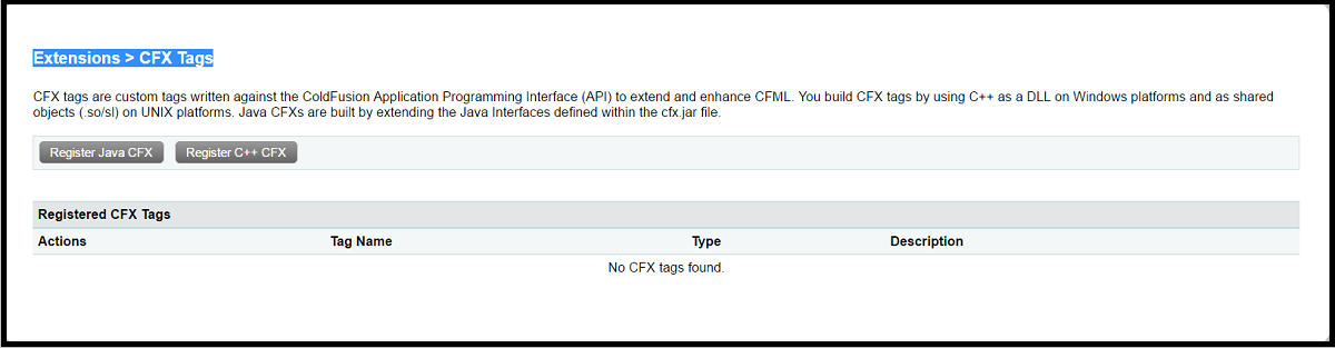 ColdFusion Administrator CFX