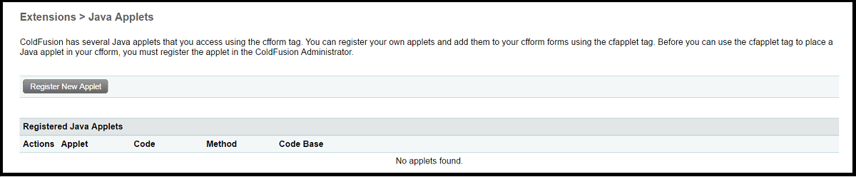 ColdFusion Administrator Extensions