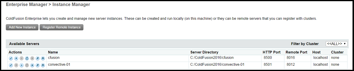 ColdFusion Multiple Instances